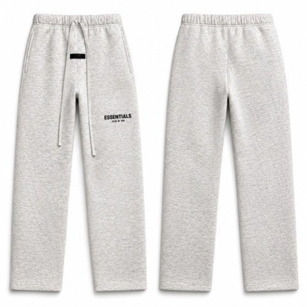 Fear of God Essentials Light Oatmeal Sweatpants Size XL Logo Fleece NWT